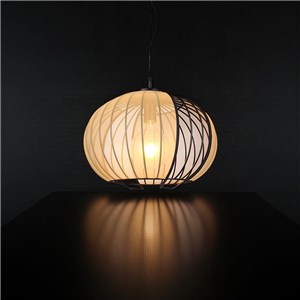 Oprawa zwieszana V-TAC E27 400x350mm czarny matowy, beżowy VT-89011 3 lata gwarancji