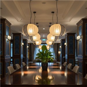 Oprawa zwieszana V-TAC E27 400x350mm czarny matowy, beżowy VT-89011 3 lata gwarancji