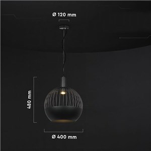 Oprawa zwieszana V-TAC GU10 400x480mm czarny matowy VT-89014 3 lata gwarancji