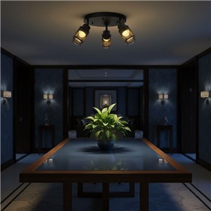 Oprawa sufitowa V-TAC 3X6W LED plafon spot 460x210mm czarny matowy VT-89013 3000K 2160lm