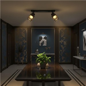 Oprawa sufitowa V-TAC 2X6W LED listwa spot 585x210mm czarny matowy VT-89012 3000K 1140lm