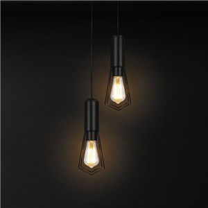 Oprawa zwieszana V-TAC 2XE27 200x25mm czarny mat VT-89017