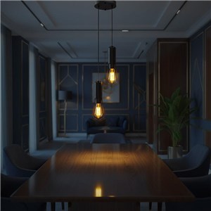 Oprawa zwieszana V-TAC 2XE27 200x25mm czarny mat VT-89017