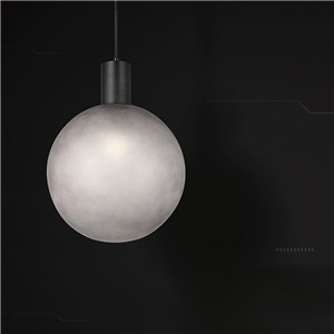 Oprawa zwieszana V-TAC E27 300x400mm kula dymione szkło, czarny VT-89025