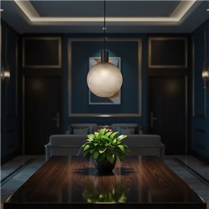 Oprawa zwieszana V-TAC E27 300x400mm kula dymione szkło, czarny VT-89025