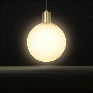 Oprawa zwieszana V-TAC E27 300x400mm kula dymione szkło, stare złoto VT-89025