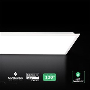 Panel LED V-TAC 40W 1200x300 LED CREE CHIP zasilacz STARSENSE backlight 33mm 120Lm/W VT-61045 6500K 4800lm 6 lat gwarancji