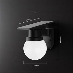 Oprawa kinkiet ścienny solarny V-TAC 0.9W LED zmiana barwy CCT IP54 pilot VT-11149CCT 3000K, 4000K, 6000K 120lm 3 lata gwarancji