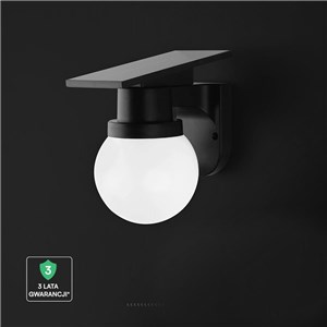 Oprawa kinkiet ścienny solarny V-TAC 0.9W LED zmiana barwy CCT IP54 pilot VT-11149CCT 3000K, 4000K, 6000K 120lm 3 lata gwarancji