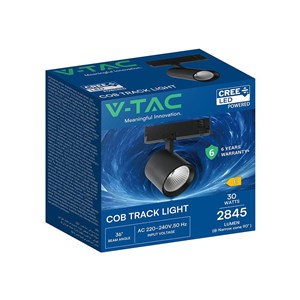 Oprawa szynoprzewód 3F V-TAC 30W LED CREE CHIP 36st czarna VT-11130 6500K 2845lm 6 lat gwarancji