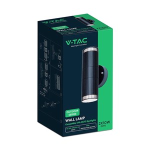 Oprawa kinkiet ścienny V-TAC GU10 czarny góra dół VT-10175 3 lata gwarancji