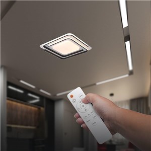 Oprawa sufitowa V-TAC 60W LED 495x495mm ściemnialna biało-czarna pilot CCT VT-84033 3000K-6500K 5400lm