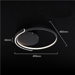 Oprawa sufitowa V-TAC 50W LED 495x480mm ściemnialna czarna pilot CCT VT-84025RD 3000K-4000K-6500K 4000lm