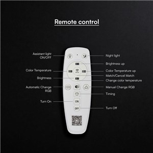 Oprawa sufitowa plafoniera 48W LED 50cm 3w1 ściemnialna biały/drewno BT pilot CCT VT-84020 3000K-4000K-6000K 5760lm