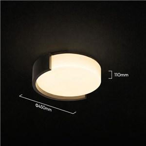 Oprawa sufitowa plafoniera 48W LED 45cm 3w1 ściemnialna czarna BT pilot CCT VT-84023 3000K-4000K-6500K 5760lm