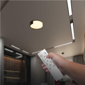 Oprawa sufitowa plafoniera 48W LED 45cm 3w1 ściemnialna czarna BT pilot CCT VT-84023 3000K-4000K-6500K 5760lm