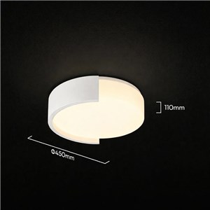 Oprawa sufitowa plafoniera 48W LED 45cm 3w1 ściemnialna biała BT pilot CCT VT-84023 3000K-4000K-6000K 5760lm