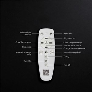 Oprawa sufitowa plafoniera 48W LED 45cm 3w1 ściemnialna biała BT pilot CCT VT-84023 3000K-4000K-6000K 5760lm