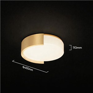 Oprawa sufitowa plafoniera 48W LED 45cm 3w1 ściemnialna złota BT pilot CCT VT-84023 3000K-4000K-6000K 5760lm