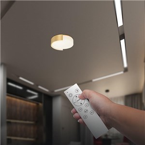 Oprawa sufitowa plafoniera V-TAC 63W LED 55cm 3w1 ściemnialna złota BT pilot CCT VT-84036 3000K-4000K-6000K 7200lm