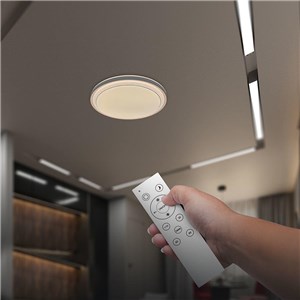 Oprawa sufitowa plafoniera V-TAC 30/60W/30W LED 49cm 3w1 ściemnialna brązowa pilot CCT VT-85031 3000K - 6500K 6000lm