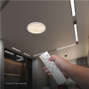 Oprawa sufitowa plafoniera V-TAC 30W/60W/30W LED 49cm 3w1 ściemnialna brązowa pilot CCT VT-85033 3000K-4000K-6500K 6000lm