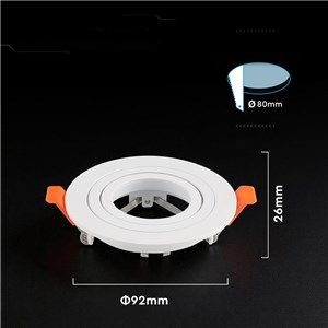 Oczko V-TAC aluminiowe GU10 białe okrągłe ruchome VT-4204RD 3 lata gwarancji