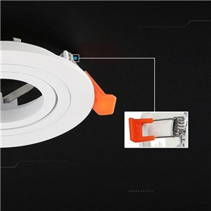 Oczko V-TAC aluminiowe GU10 białe okrągłe ruchome VT-4204RD 3 lata gwarancji