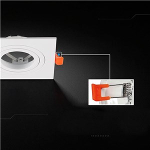 Oczko V-TAC aluminiowe GU10 białe kwadratowe ruchome VT-4204SQ 3 lata gwarancji