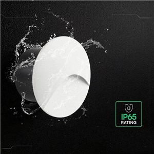 Oprawa schodowa aluminiowa 3W LED V-TAC okrągła biała 230V IP65 VT-44002RD 3000K 230lm