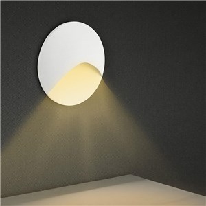 Oprawa schodowa aluminiowa 3W LED V-TAC okrągła biała 230V IP65 VT-44002RD 3000K 230lm