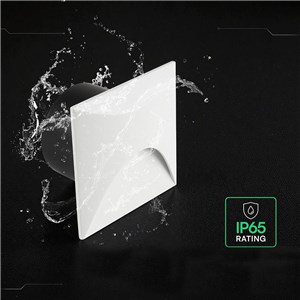 Oprawa schodowa aluminiowa 3W LED V-TAC kwadratowa biała 230V IP65 VT-44002SQ 3000K 230lm