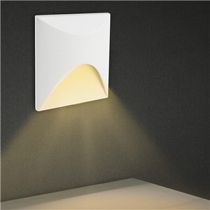 Oprawa schodowa aluminiowa 3W LED V-TAC kwadratowa biała 230V IP65 VT-44002SQ 3000K 230lm