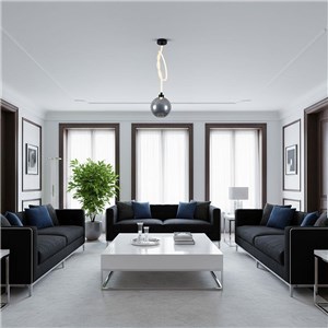 Oprawa zwieszana V-TAC LED 20W dymiona kula fi 23cm wiązany sznur VT-84037 3000K 1900lm