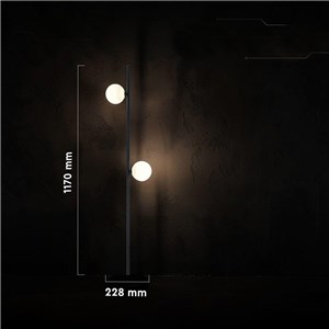 Oprawa ogrodowa słupek 2 kule V-TAC LED 3W G4 24V 117cm VT-84042 3000K 300lm