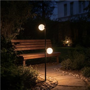 Oprawa ogrodowa słupek 2 kule V-TAC LED 3W G4 24V 117cm VT-84042 3000K 300lm