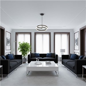 Oprawa zwieszana V-TAC 25W LED kierownica fi40cm czarna VT-84045 4000K 3250lm