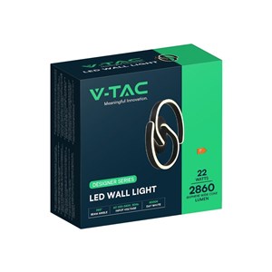 Kinkiet V-TAC 22W LED kierownica fi30cm czarna VT-84046 4000K 2860lm