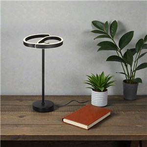 Lampka stołowa nocna 25W kierownica fi30cm czarna VT-84047 4000K 3250lm