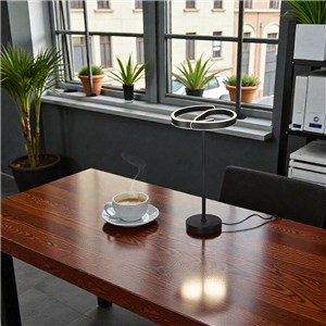 Lampka stołowa nocna 25W kierownica fi30cm czarna VT-84047 4000K 3250lm