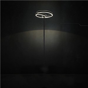 Lampa podłogowa V-TAC 25W kierownica fi30cm x 140cm czarna VT-84048 4000K 3250lm