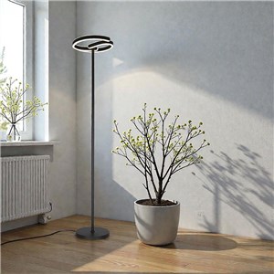 Lampa podłogowa V-TAC 25W kierownica fi30cm x 140cm czarna VT-84048 4000K 3250lm