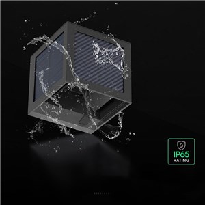 Oprawa ścienna solarna/USB V-TAC 9W LED COB czarna kostka 10x10cm IP65 czujnik ruchu VT-408CCT 3000K-4000K-6000K 900lm