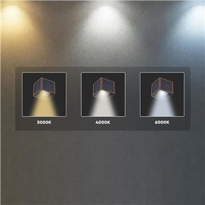 Oprawa ścienna solarna/USB V-TAC 9W LED COB brąz corten kostka 10x10cm IP65 czujnik ruchu VT-408CCT 3000K-4000K-6000K 900lm