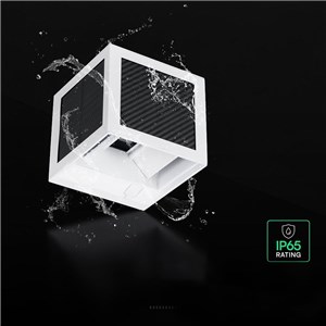 Oprawa ścienna solarna/USB V-TAC 9W LED COB biała kostka 10x10cm IP65 czujnik ruchu VT-408CCT 3000K-4000K-6000K 900lm