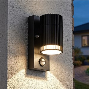 Kinkiet ogrodowy V-TAC GU10 czujnik aluminium w dół IP44 czarny VT-10174PIR 3 lata gwarancji