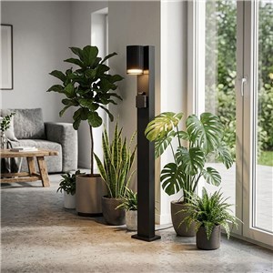 Słupek ogrodowy V-TAC 80CM GU10 czarny gniazdo 230V VT-10178 3 lata gwarancji