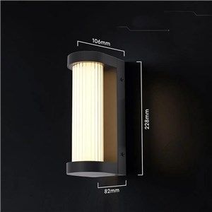 Oprawa ścienna elewacyjna V-TAC LED 8W IP44 czarna VT-10180 3000K 1100lm