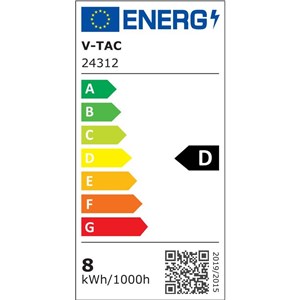 Oprawa ścienna elewacyjna V-TAC LED 8W IP44 czarna VT-10180 3000K 1100lm