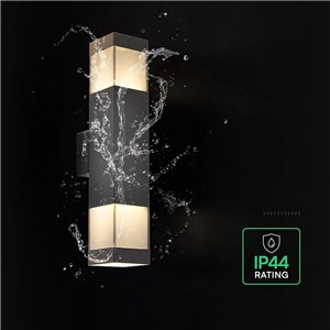 Oprawa ścienna elewacyjna V-TAC LED 2xGU10 czarna IP44 VT-10187 3 lata gwarancji